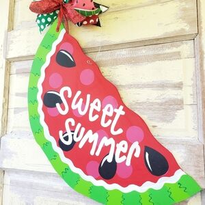 Hand Painted watermelon door hanger